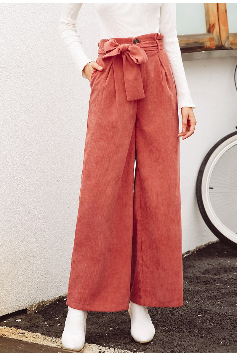 Corduroy Wide Leg Pants