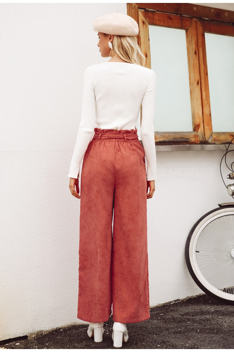 Corduroy Wide Leg Pants