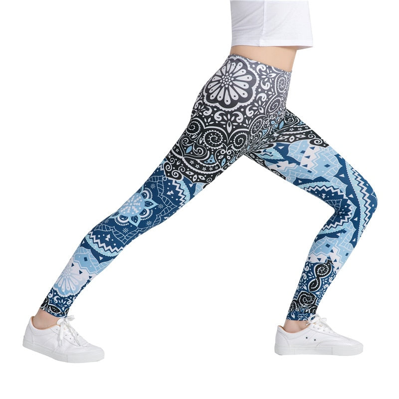 Round Ombre Printing Leggings