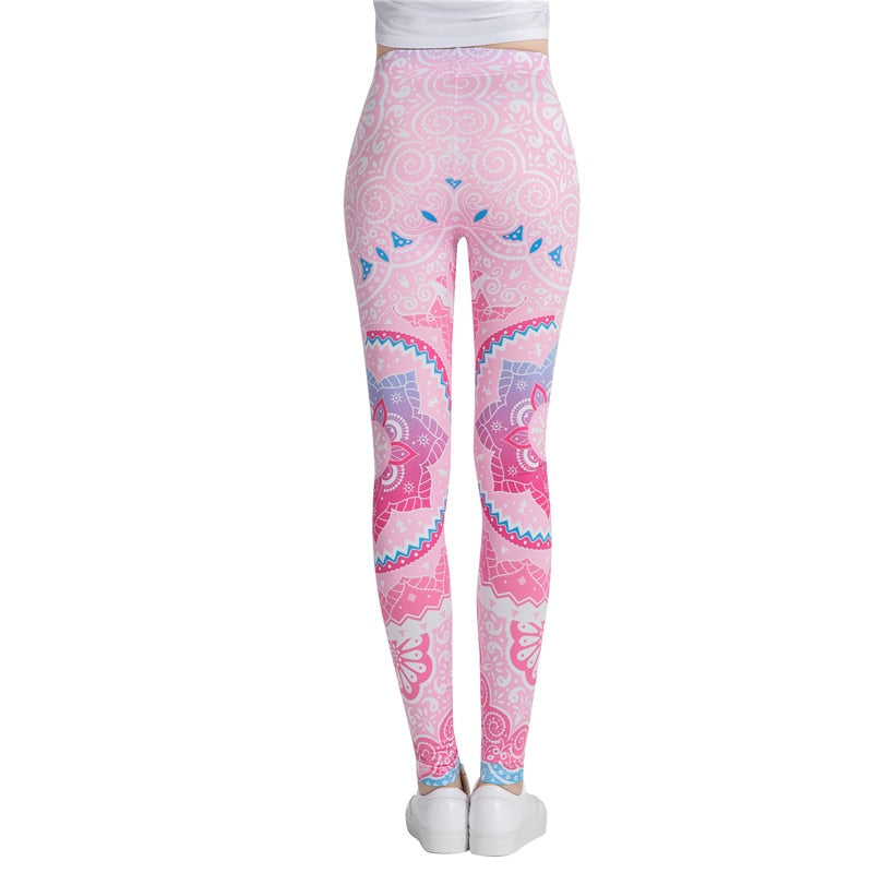 Round Ombre Printing Leggings