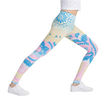 Round Ombre Printing Leggings