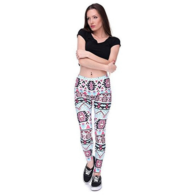 Round Ombre Printing Leggings