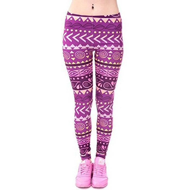 Round Ombre Printing Leggings