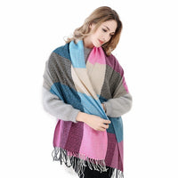 Luxury Plaid Cashmere Thick Scarf