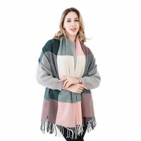 Luxury Plaid Cashmere Thick Scarf