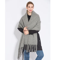 Solid Colour Scarf with Tassel