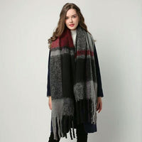 Solid Colour Scarf with Tassel