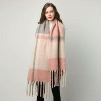 Solid Colour Scarf with Tassel