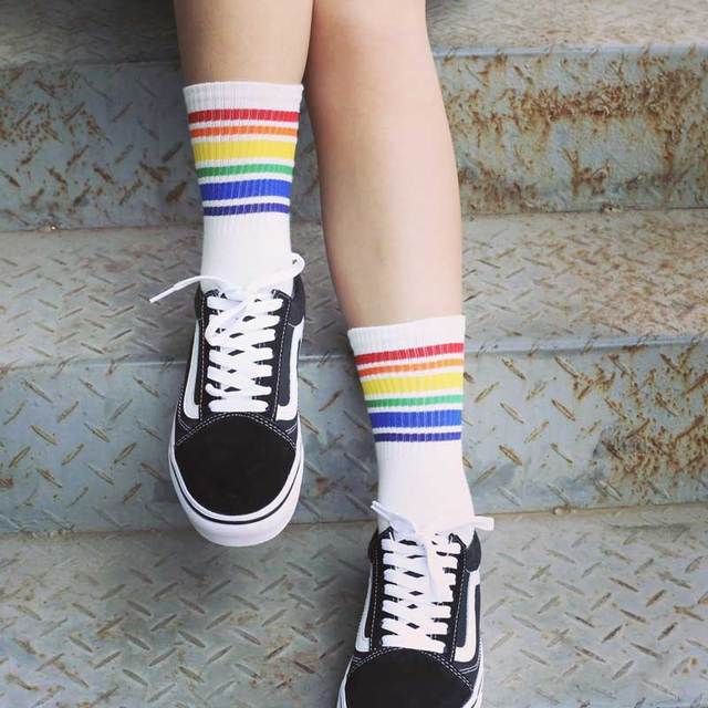 Cool Skateborad Rainbow Socks