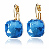 Fashion Gold Color Square Stud Earrings