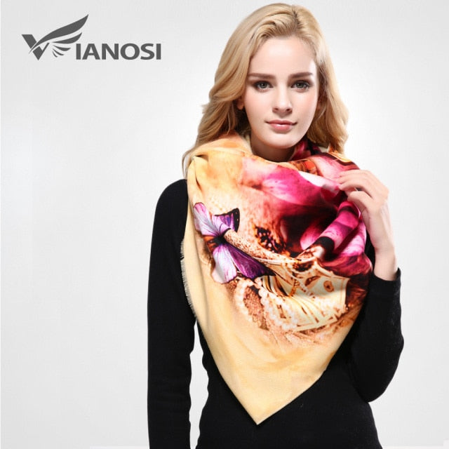 Floral Print Winter Scarf