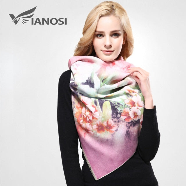 Floral Print Winter Scarf