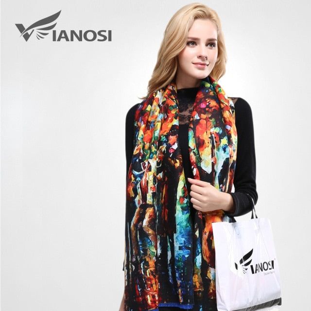 Floral Print Winter Scarf