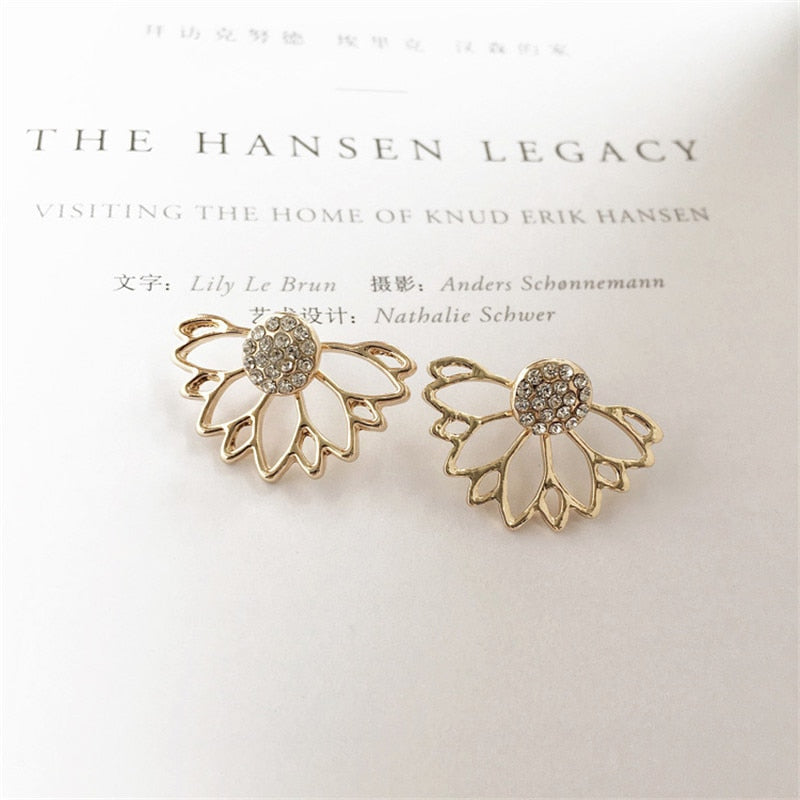 Crystal Flower Stud Earrings