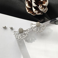 Crystal Flower Stud Earrings