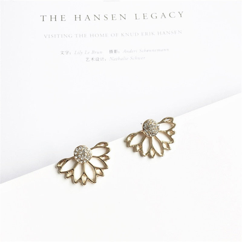 Crystal Flower Stud Earrings