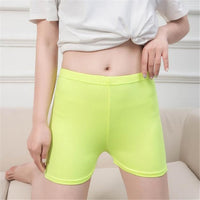 Green Elastic Waist Shorts