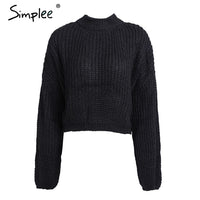 Lantern Sleeve Knitted Sweater