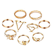 Fashion Gold Color Knuckle Rings Set