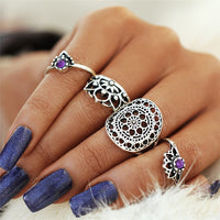 Fashion Gold Color Knuckle Rings Set