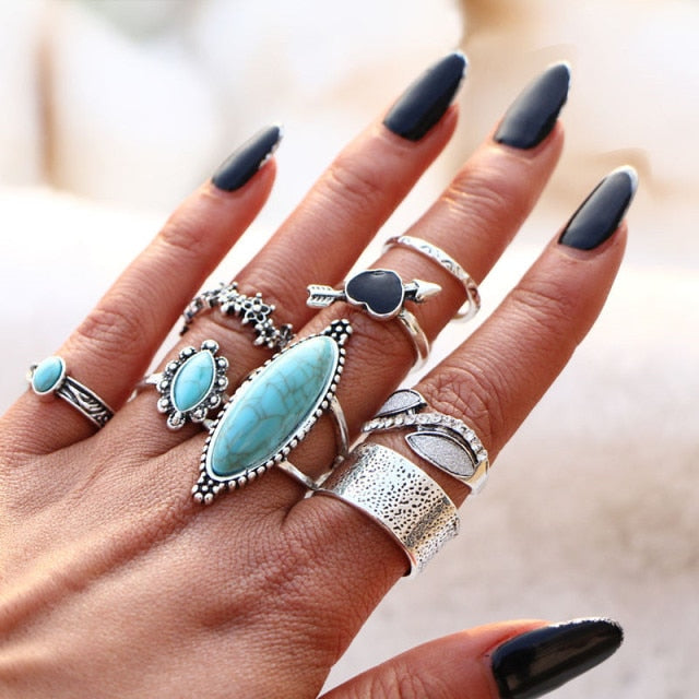 Fashion Gold Color Knuckle Rings Set