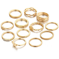 Fashion Gold Color Knuckle Rings Set