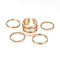 Fashion Gold Color Knuckle Rings Set