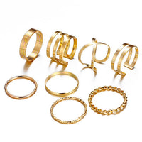 Fashion Gold Color Knuckle Rings Set