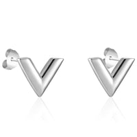 Stereoscopic V Pattern Stud Earrings