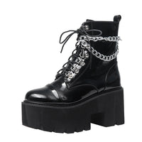 Patent Leather Gothic Black Boots