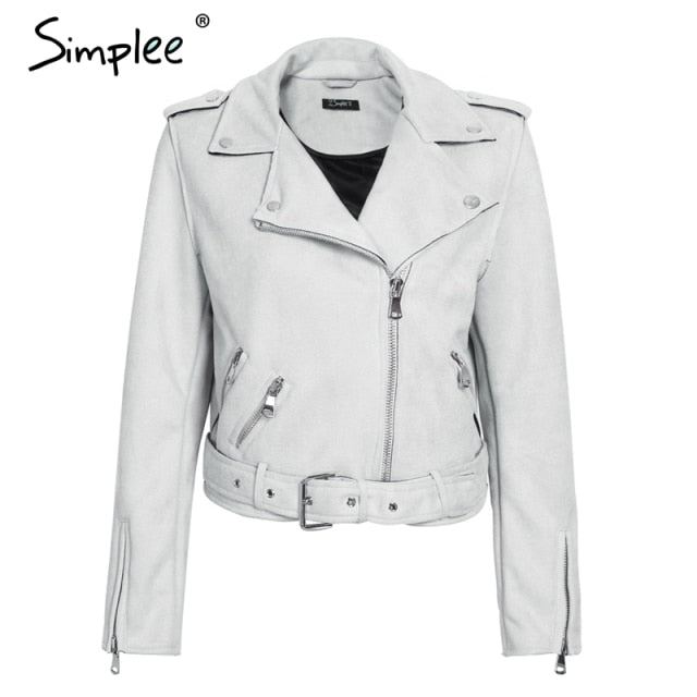 White Faux Leather Jacket