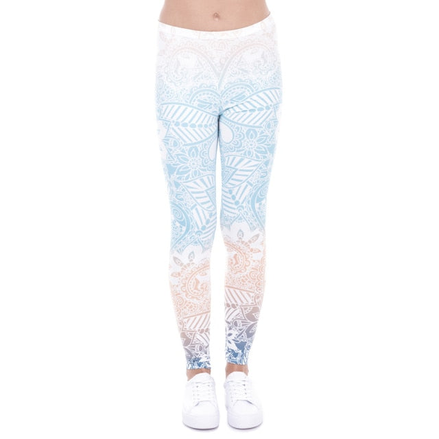 Mandala Mint Print Leggings