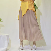 Vintage Pleated Midi Long Skirt