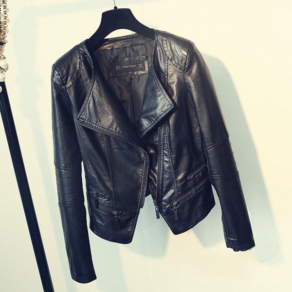 Spring Autumn Ladies Motorcycle Leather