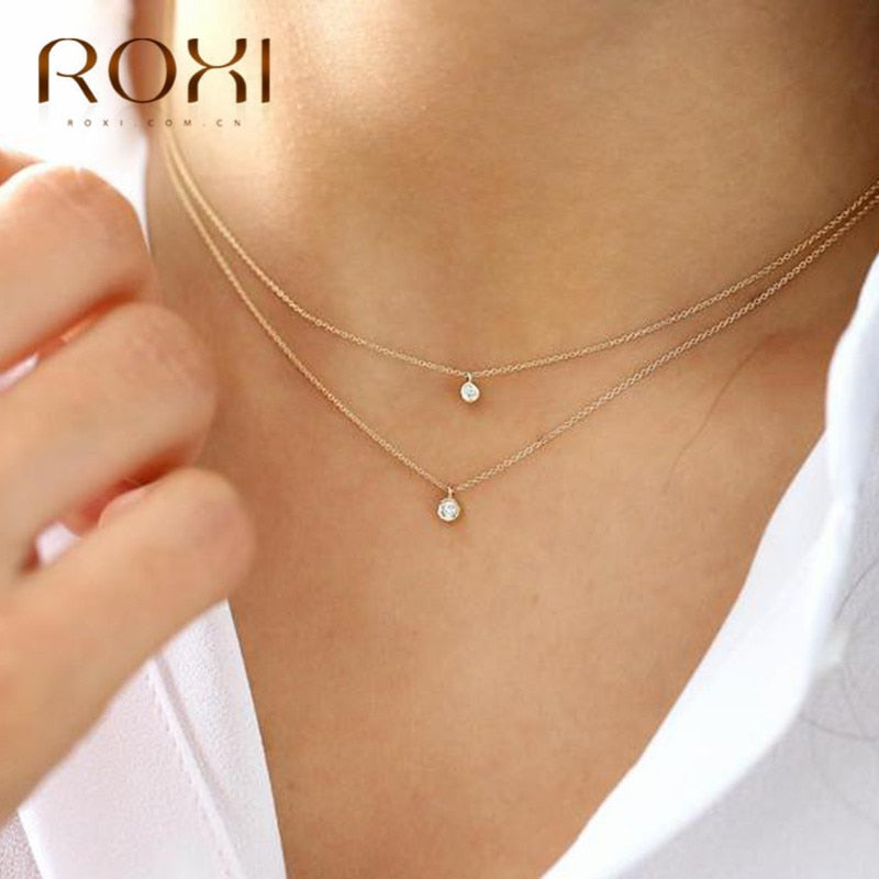 925 Sterling Silver Simple Round Necklace