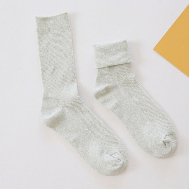 Winter Cotton Plain Socks