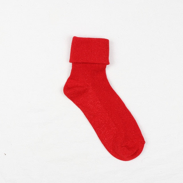 Winter Cotton Plain Socks