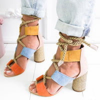 Colourful Block High Heels