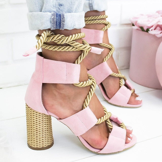 Colourful Block High Heels