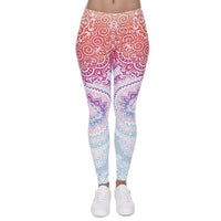 Aztec Round Ombre Printed Leggings