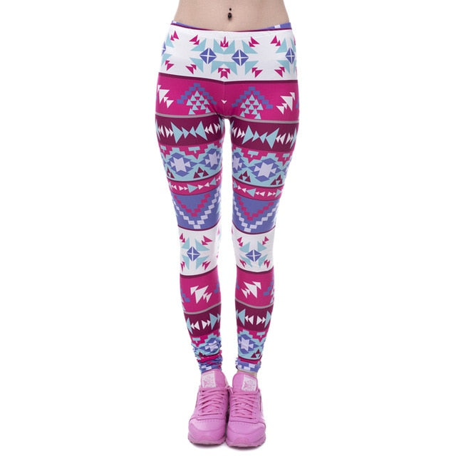 Aztec Round Ombre Printed Leggings