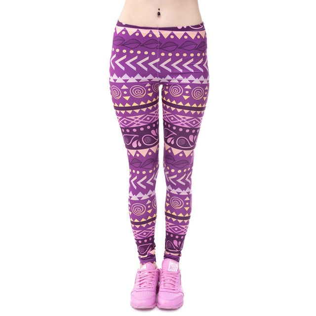 Aztec Round Ombre Printed Leggings