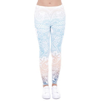 Aztec Round Ombre Printed Leggings