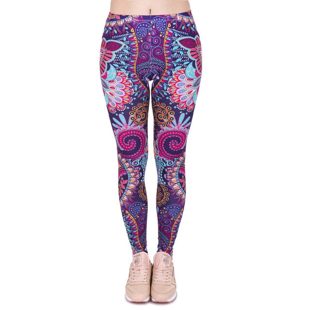 Aztec Round Ombre Printed Leggings