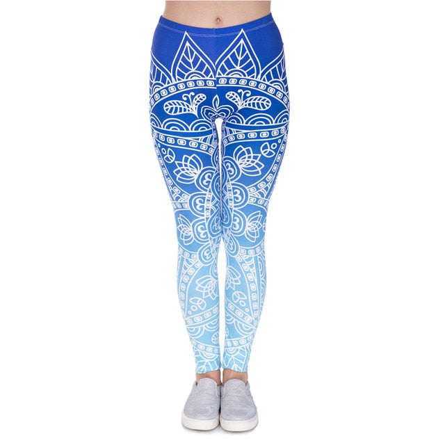 Aztec Round Ombre Printed Leggings