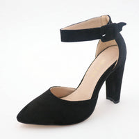 Square High Heel Pointed Toe Pumps