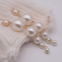 Trendy Elegant Big Simulated Pearl Earrings