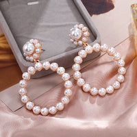 Trendy Elegant Big Simulated Pearl Earrings