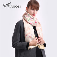 Floral Print Winter Scarf