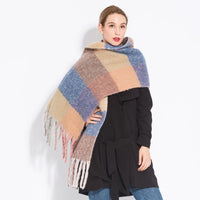 Solid Colour Scarf with Tassel